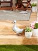 GALVANIZED DUCK SCULPTURE