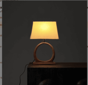 Decorative Table Lamp With Wooden Base For Living Room-Bedroom-Home Decor-Table Decor-15X10X21 (Color: Brown)