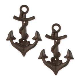 Set of 2 Lizard Wall Hooks for Stylish Organization (Option: nautical)