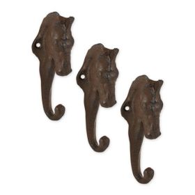 Set of 2 Lizard Wall Hooks for Stylish Organization (Option: rustic horse)
